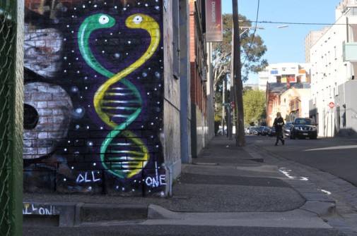all-those-shapes_-_all-one_-_green-yellow-helix-snakes_-_fitzroy